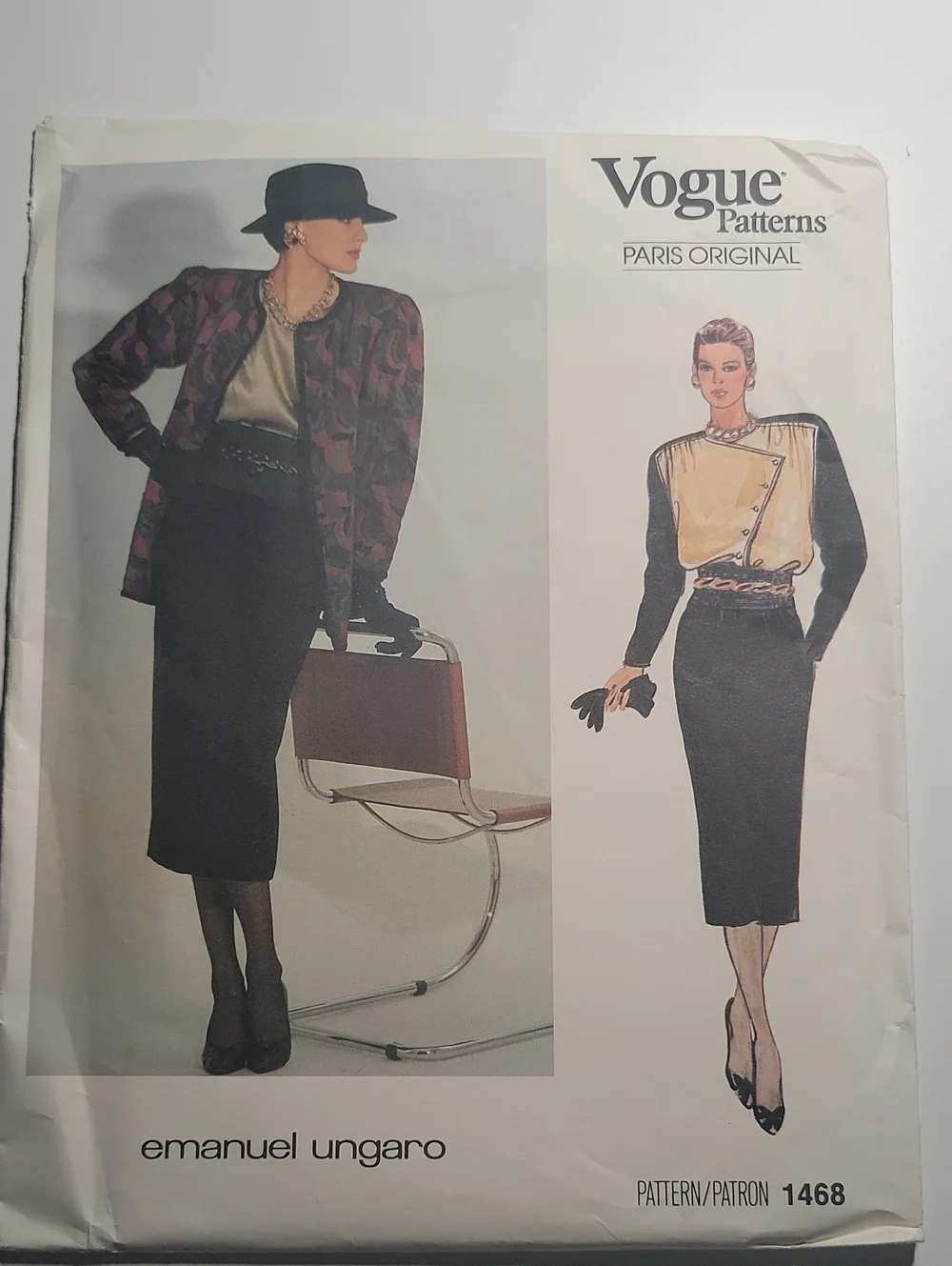 Vintage Vogue Paris Original #1468 Sewing Pattern, Size 10 UNCUT